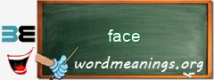 WordMeaning blackboard for face